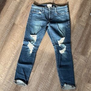Frame Denim Le Garçon Jeans in Medium Blue